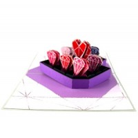 Handmade 3D Pop Up Card Chocolate Box Birthday, Valentine's Day, Wedding Anniversary, Mother's Day, Blank Card, Celebrations Card, Love Card.